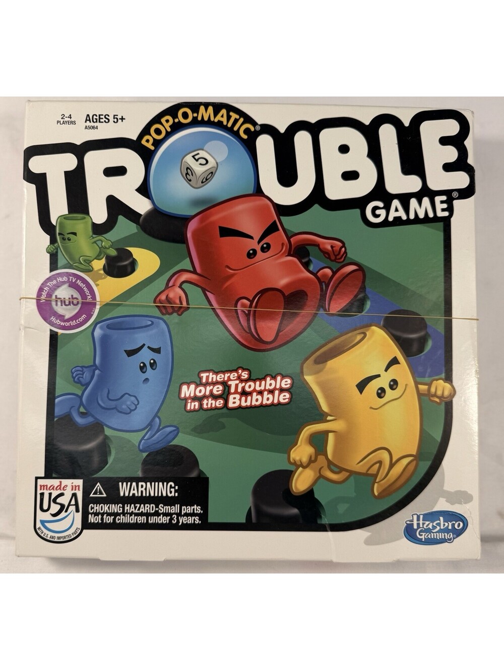 Hasbro Gaming Pop-O-Matic Trouble 2013 Grab & Go Game Complete